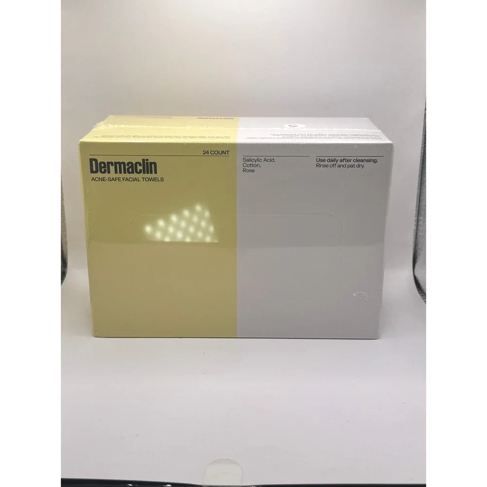 Dermaclin Acne-Safe Facial Towels 24 Count NEW
